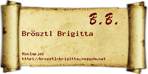 Brösztl Brigitta névjegykártya