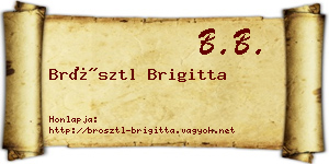 Brösztl Brigitta névjegykártya