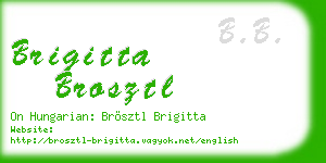 brigitta brosztl business card